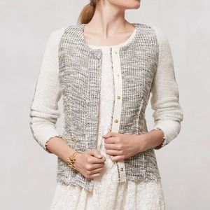 Anthropologie Cartonnier Glimmer Tweed Jacket